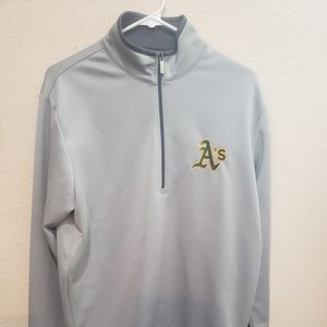 Antigua Oakland As Longsleeve Warmup   Pullover